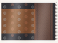 Deepam antique copper and charcoal pure silk saree full body and lattice-woven pallu